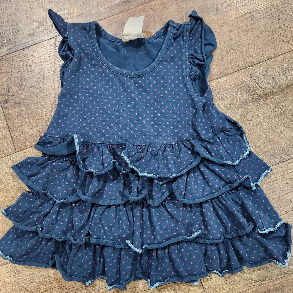 Matilda Jane Navy Dress with Pink Dots